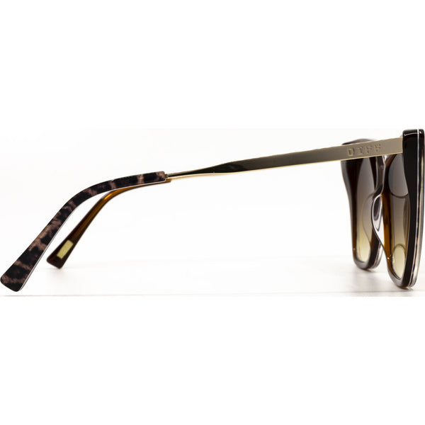DIFF Eyewear Becky II Polarized Sunglasses | Leopard Tortoise + Brown Gradient Lens
