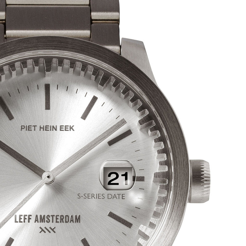 LEFF Amsterdam S42 Tube Date Watch | Steel/Pearl