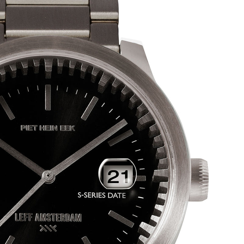 LEFF Amsterdam S42 Tube Date Watch | Steel/Black