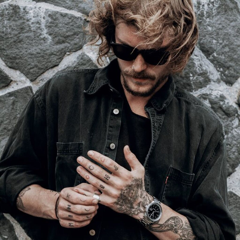 LEFF Amsterdam S42 Tube Date Watch | Steel/Black