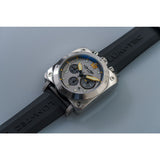 Lum-Tec Bull42 A23 Chronograph Watch | Black Rubber Strap