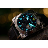 Lum-Tec Bull42 A25 Chronograph Watch | Black Rubber Strap