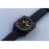 Lum-Tec Bull42 A26 Chronograph Watch | Black Rubber Strap