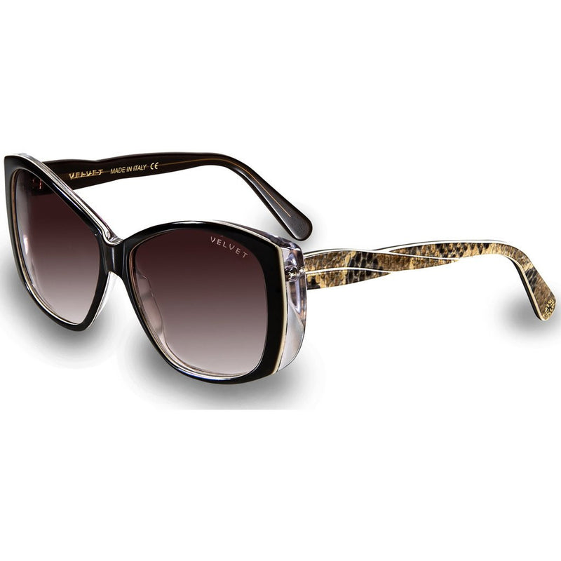 Velvet Eyewear Lucy Dark Boa Sunglasses | Brown Fade V012DB01