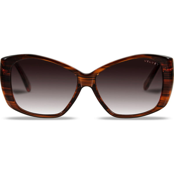 Velvet Eyewear Lucy Sunset Orange Sunglasses | Brown Fade V012SO01