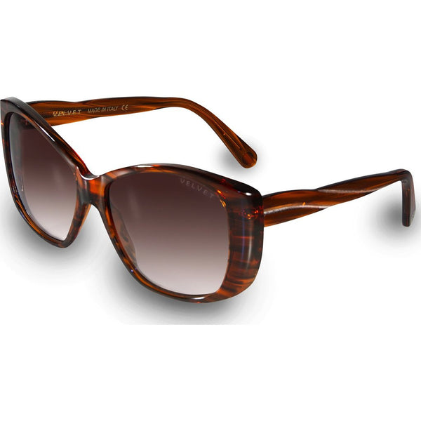 Velvet Eyewear Lucy Sunset Orange Sunglasses | Brown Fade V012SO01