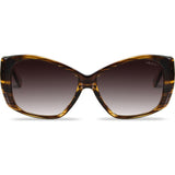Velvet Eyewear Lucy Sunset Yellow Sunglasses | Brown Fade V012SY01