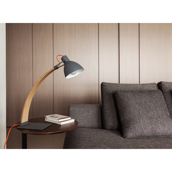 Seed Design Laito Wood Table Lamp | Dark Gray SQ-893DWR-DGY