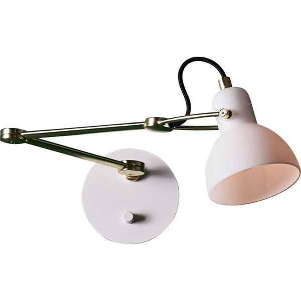Seed Design Laito Large Wall Lamp | White Opal Glass/Matte Brass