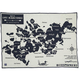 Faribault Lake Minnetonka Map Throw | Wool
