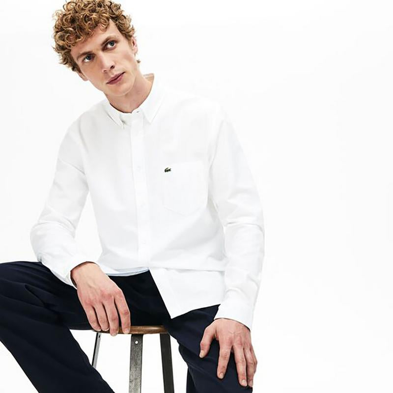 lacoste dress shirt Lacoste Men's Regular Fit Cotton Oxford Shirt – Sportique