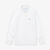 Lacoste Men's Regular Fit Long Sleeve Linen Shirt