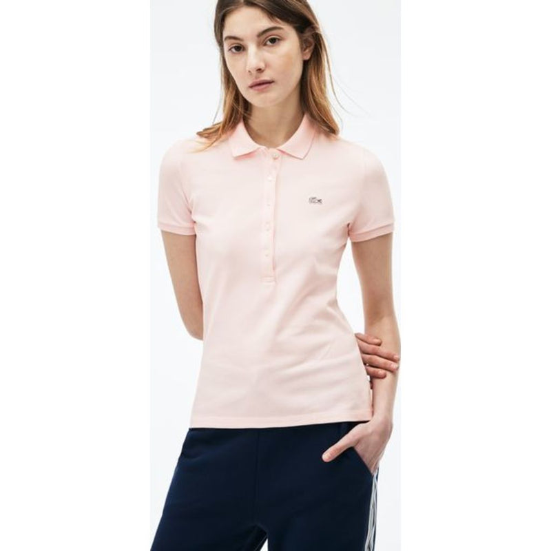 Lacoste Slim Fit Stretch Cotton Pique Women's Polo Shirt | Flamingo Pink