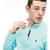 Lacoste Men's 1/4 Zippered Interlock Cotele Sweatshirt