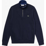 Lacoste Men's 1/4 Zippered Interlock Cotele Sweatshirt
