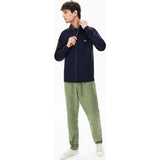 Lacoste Men's Full Zippered Fleece Sweatshirt | Navy Blue