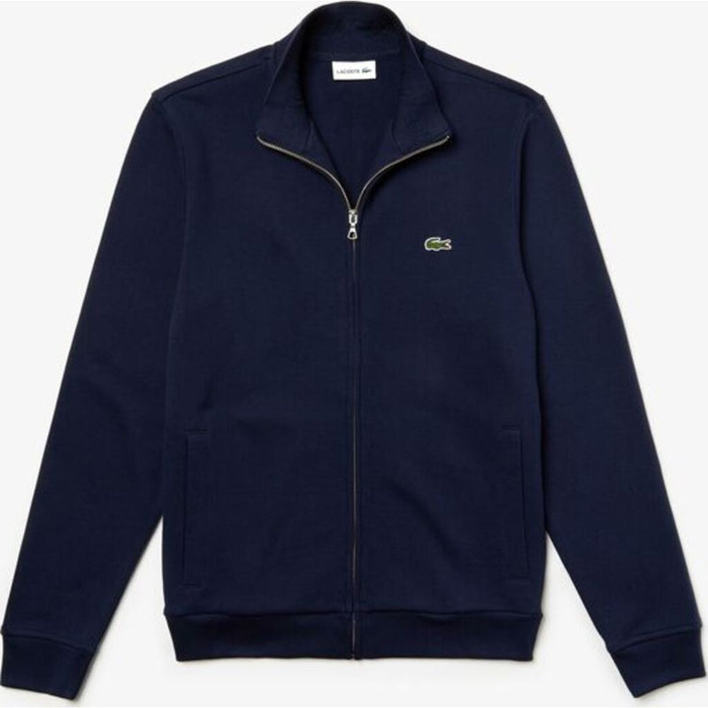 Lacoste Men's Full Zippered Fleece Sweatshirt | Navy Blue
