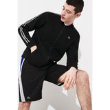 Lacoste Sport Men's Fleece Varsity Jacket | Black/White