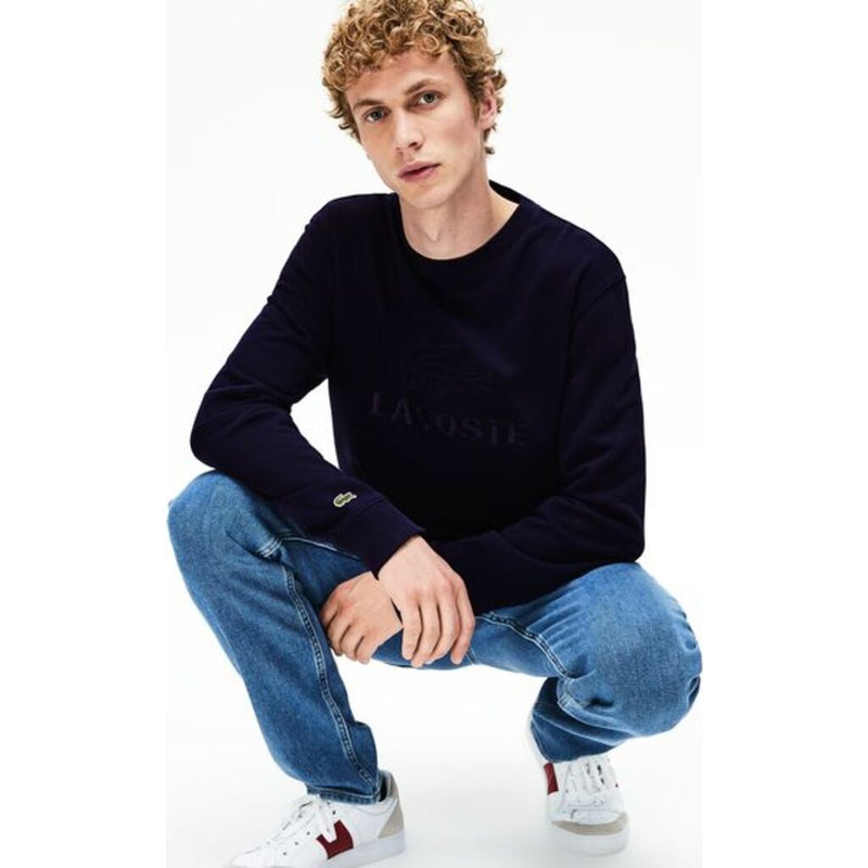 Lacoste Men's Graphic Croc Crew Neck Fleece Sweatshirt
