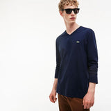 Lacoste Men's V-Neck Pima Cotton Jersey T-shirt