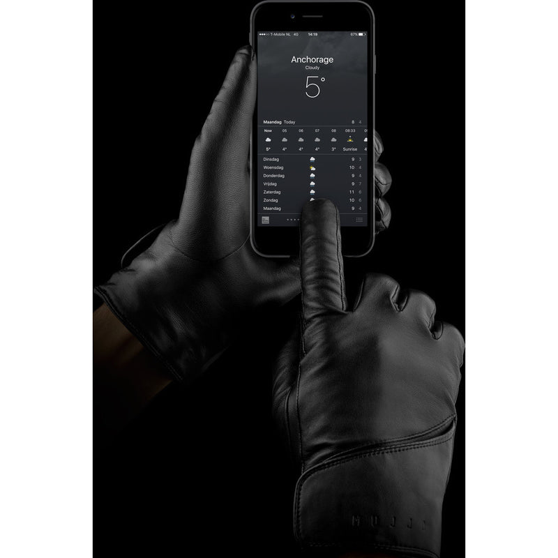 Mujjo Leather Touchscreen Gloves | Black Size 9 MUJJO-GLLT-016-91