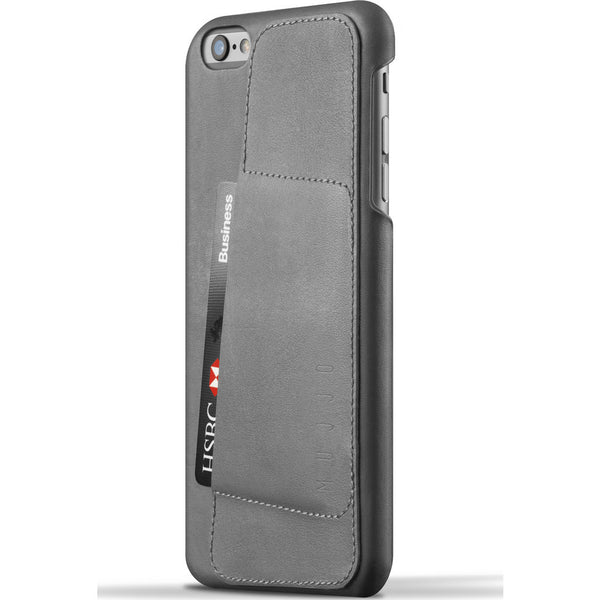 Mujjo Leather Wallet Case 80° for iPhone 6(s) Plus | Gray MUJJO-SL-084-GY