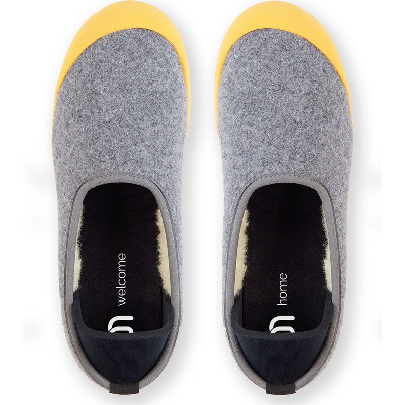 Mahabis Curve Classic Slipper | Light Grey/Yellow
