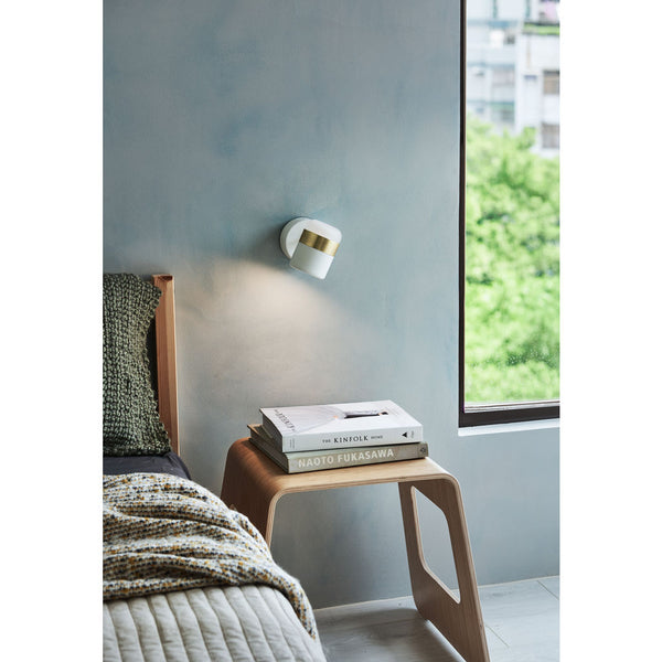 Seed Design Ling Wall Lamp | White/ Matt Brass