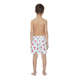 Tom & Teddy Boy's Lobster Swim Trunk | Light Blue/Berry