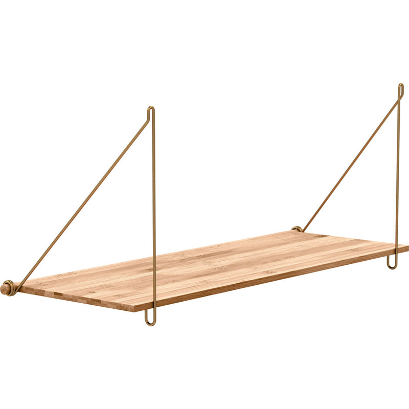 We Do Wood Loop Shelf | Brass- 02030609