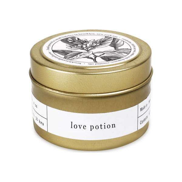 Brooklyn Candle Studio Gold Travel Tin Candle | Love Potion