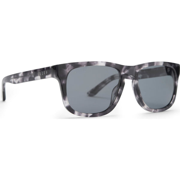 DIFF Eyewear Riley Sunglasses | Black Marble + Grey Polarized