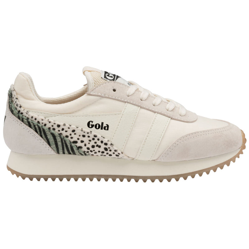 Gola Women's Manhattan Sneaker | Off White/Cheetah/Zebra