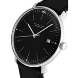 Junghans Max Bill Automatic Date Watch | Black/Black Calfskin 027/4701.00