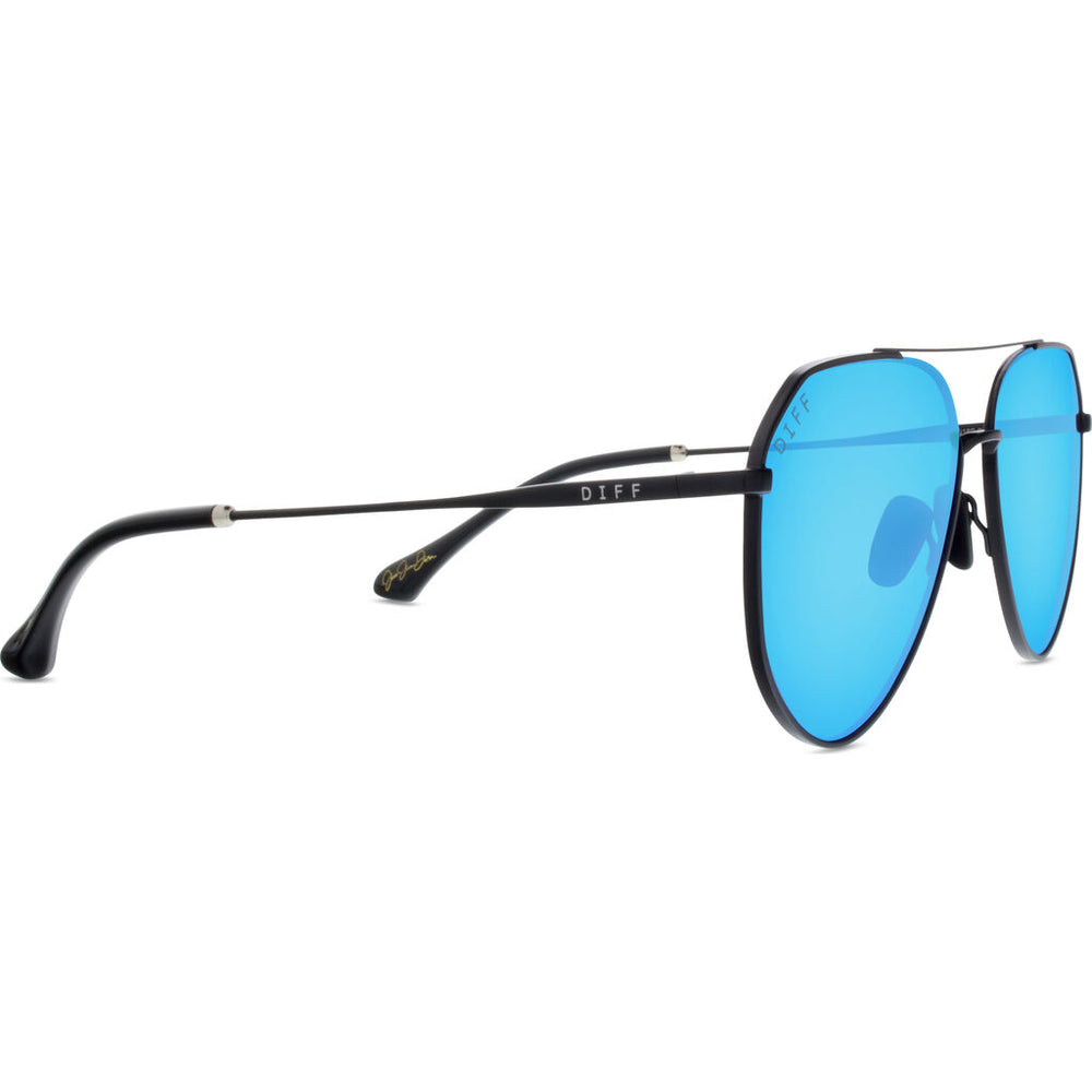 DIFF Eyewear Dash Sunglasses | Matte Black + Blue Mirror +  display picture 1