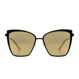 Diff Eyewear Becky Sunglasses | Matte Black + Gold Mirror Lens