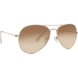 DIFF Eyewear Cruz Sunglasses | Matte Gold + Brown Gradient