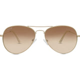 DIFF Eyewear Cruz Sunglasses | Matte Gold + Brown Gradient