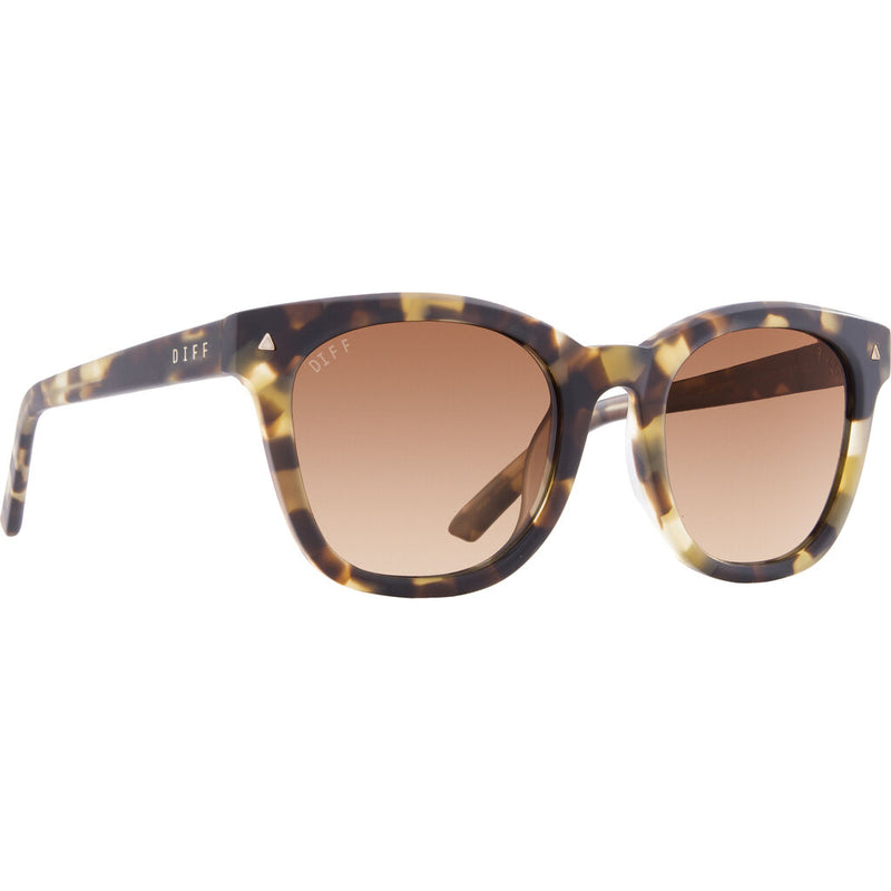 DIFF Eyewear Ryder Sunglasses | Matte Moss Havana + Brown Gradient + Polarized
