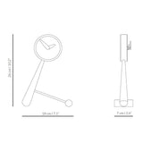 Nomon Mini Puntero T Table Clock | Walnut/Brass