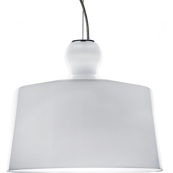 Produzione Privata Acquatinta XL Pendant Lamp | White Glazed Murano Glass- ML-ACWHXL
