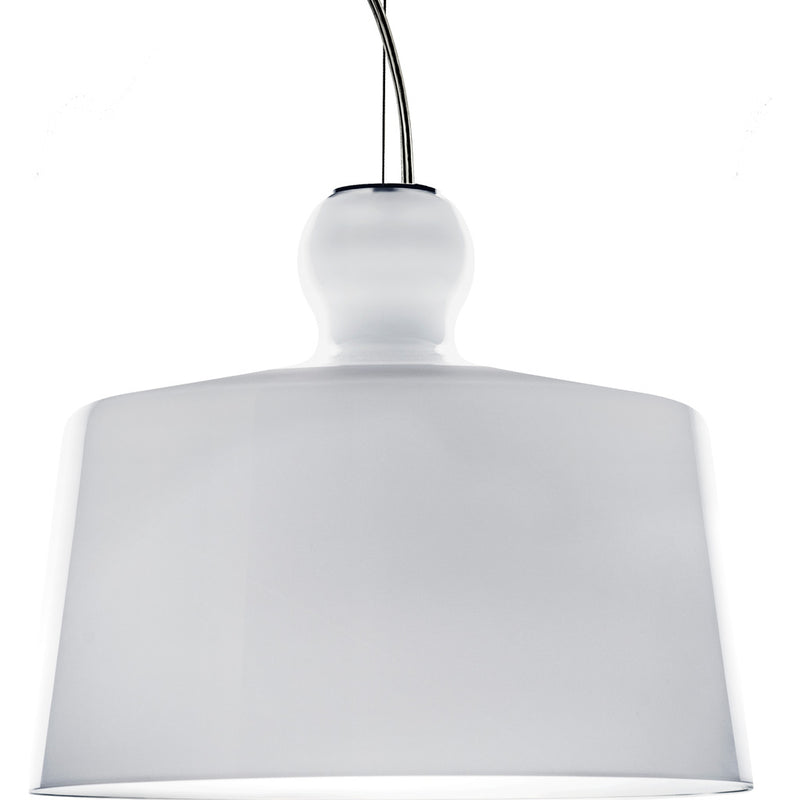 Produzione Privata Acquatinta XL Pendant Lamp | White Glazed Murano Glass- ML-ACWHXL