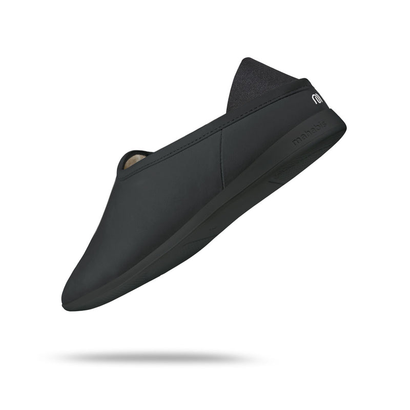 Mahabis Luxe Premium Leather Slipper | Black