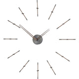 Nomon Mini Merlin 12 T Wall Clock | Graphite Finished Brass/Walnut