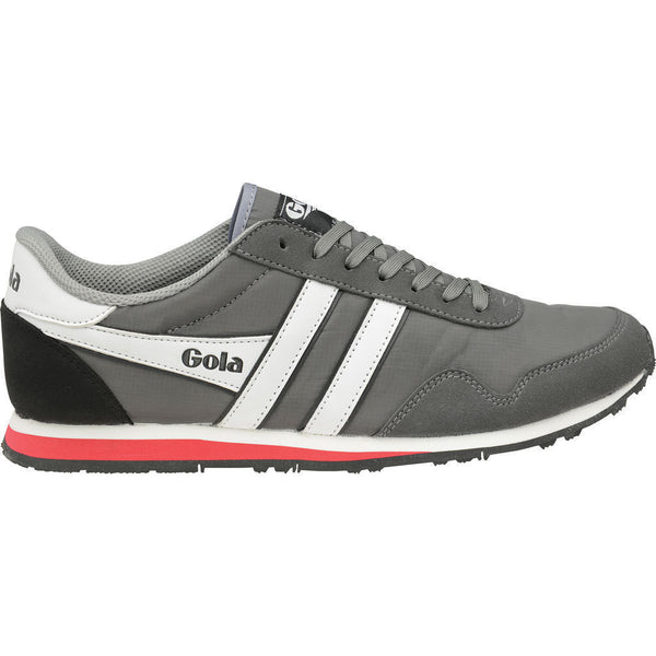 Gola Men's Monaco Trainer Sneakers | Grey/White/Red