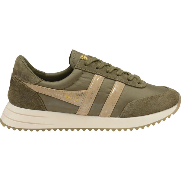 Gola Women's Montreal Mirror | Khaki/Gold/Off White- CLA833NY904 06