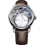 Maurice Lacroix Masterpiece Mysterious Seconds 43mm Watch | White/Brown MP6558-SS001-094