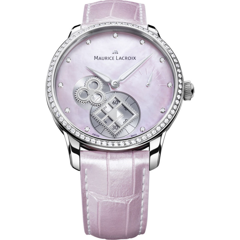 Maurice Lacroix Masterpiece Roue Carree 43mm Watch | Pink MP7158-SD501-570