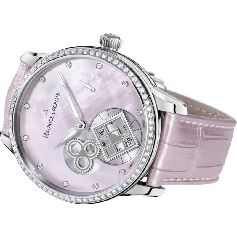 Maurice Lacroix Masterpiece Roue Carree 43mm Watch | Pink MP7158-SD501-570