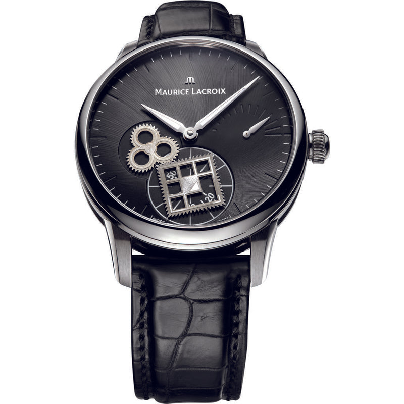 Maurice Lacroix Masterpiece Roue Carree 43mm Watch | Black MP7158-SS001-900